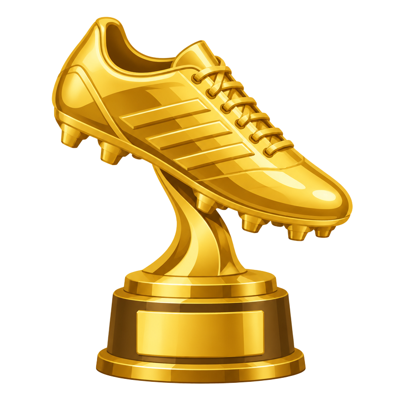 Illustration of a golden boot trophy